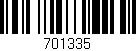 Código de barras (EAN, GTIN, SKU, ISBN): '701335'