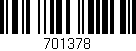 Código de barras (EAN, GTIN, SKU, ISBN): '701378'