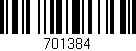 Código de barras (EAN, GTIN, SKU, ISBN): '701384'