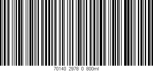 Código de barras (EAN, GTIN, SKU, ISBN): '70140_2978_0_800ml'