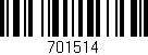 Código de barras (EAN, GTIN, SKU, ISBN): '701514'