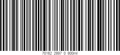 Código de barras (EAN, GTIN, SKU, ISBN): '70162_2897_0_800ml'