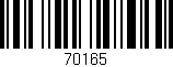 Código de barras (EAN, GTIN, SKU, ISBN): '70165'