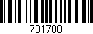 Código de barras (EAN, GTIN, SKU, ISBN): '701700'