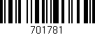 Código de barras (EAN, GTIN, SKU, ISBN): '701781'