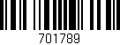 Código de barras (EAN, GTIN, SKU, ISBN): '701789'
