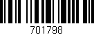 Código de barras (EAN, GTIN, SKU, ISBN): '701798'