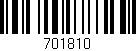 Código de barras (EAN, GTIN, SKU, ISBN): '701810'