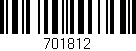 Código de barras (EAN, GTIN, SKU, ISBN): '701812'
