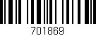 Código de barras (EAN, GTIN, SKU, ISBN): '701869'