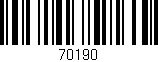 Código de barras (EAN, GTIN, SKU, ISBN): '70190'