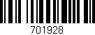 Código de barras (EAN, GTIN, SKU, ISBN): '701928'