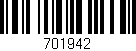 Código de barras (EAN, GTIN, SKU, ISBN): '701942'