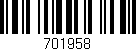 Código de barras (EAN, GTIN, SKU, ISBN): '701958'