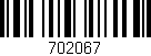 Código de barras (EAN, GTIN, SKU, ISBN): '702067'