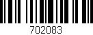 Código de barras (EAN, GTIN, SKU, ISBN): '702083'