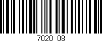 Código de barras (EAN, GTIN, SKU, ISBN): '7020/08'