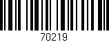 Código de barras (EAN, GTIN, SKU, ISBN): '70219'