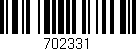 Código de barras (EAN, GTIN, SKU, ISBN): '702331'