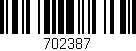 Código de barras (EAN, GTIN, SKU, ISBN): '702387'