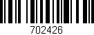 Código de barras (EAN, GTIN, SKU, ISBN): '702426'