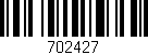 Código de barras (EAN, GTIN, SKU, ISBN): '702427'
