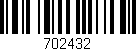 Código de barras (EAN, GTIN, SKU, ISBN): '702432'
