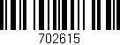 Código de barras (EAN, GTIN, SKU, ISBN): '702615'