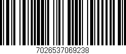 Código de barras (EAN, GTIN, SKU, ISBN): '7026537069238'
