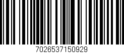 Código de barras (EAN, GTIN, SKU, ISBN): '7026537150929'