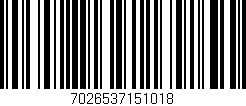 Código de barras (EAN, GTIN, SKU, ISBN): '7026537151018'
