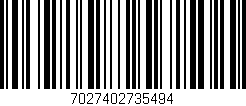 Código de barras (EAN, GTIN, SKU, ISBN): '7027402735494'