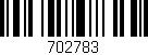 Código de barras (EAN, GTIN, SKU, ISBN): '702783'