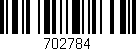 Código de barras (EAN, GTIN, SKU, ISBN): '702784'