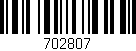 Código de barras (EAN, GTIN, SKU, ISBN): '702807'