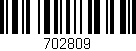 Código de barras (EAN, GTIN, SKU, ISBN): '702809'