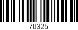 Código de barras (EAN, GTIN, SKU, ISBN): '70325'