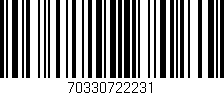Código de barras (EAN, GTIN, SKU, ISBN): '70330722231'