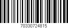 Código de barras (EAN, GTIN, SKU, ISBN): '70330724815'