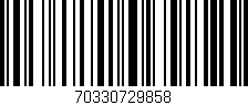 Código de barras (EAN, GTIN, SKU, ISBN): '70330729858'