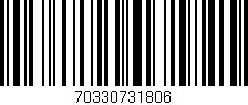Código de barras (EAN, GTIN, SKU, ISBN): '70330731806'