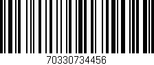 Código de barras (EAN, GTIN, SKU, ISBN): '70330734456'