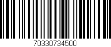 Código de barras (EAN, GTIN, SKU, ISBN): '70330734500'