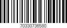 Código de barras (EAN, GTIN, SKU, ISBN): '70330736580'