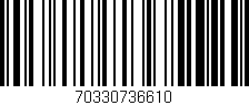 Código de barras (EAN, GTIN, SKU, ISBN): '70330736610'