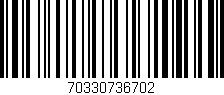 Código de barras (EAN, GTIN, SKU, ISBN): '70330736702'