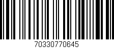 Código de barras (EAN, GTIN, SKU, ISBN): '70330770645'