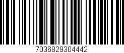 Código de barras (EAN, GTIN, SKU, ISBN): '7036829304442'