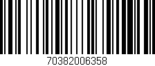 Código de barras (EAN, GTIN, SKU, ISBN): '70382006358'