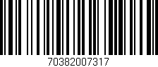 Código de barras (EAN, GTIN, SKU, ISBN): '70382007317'